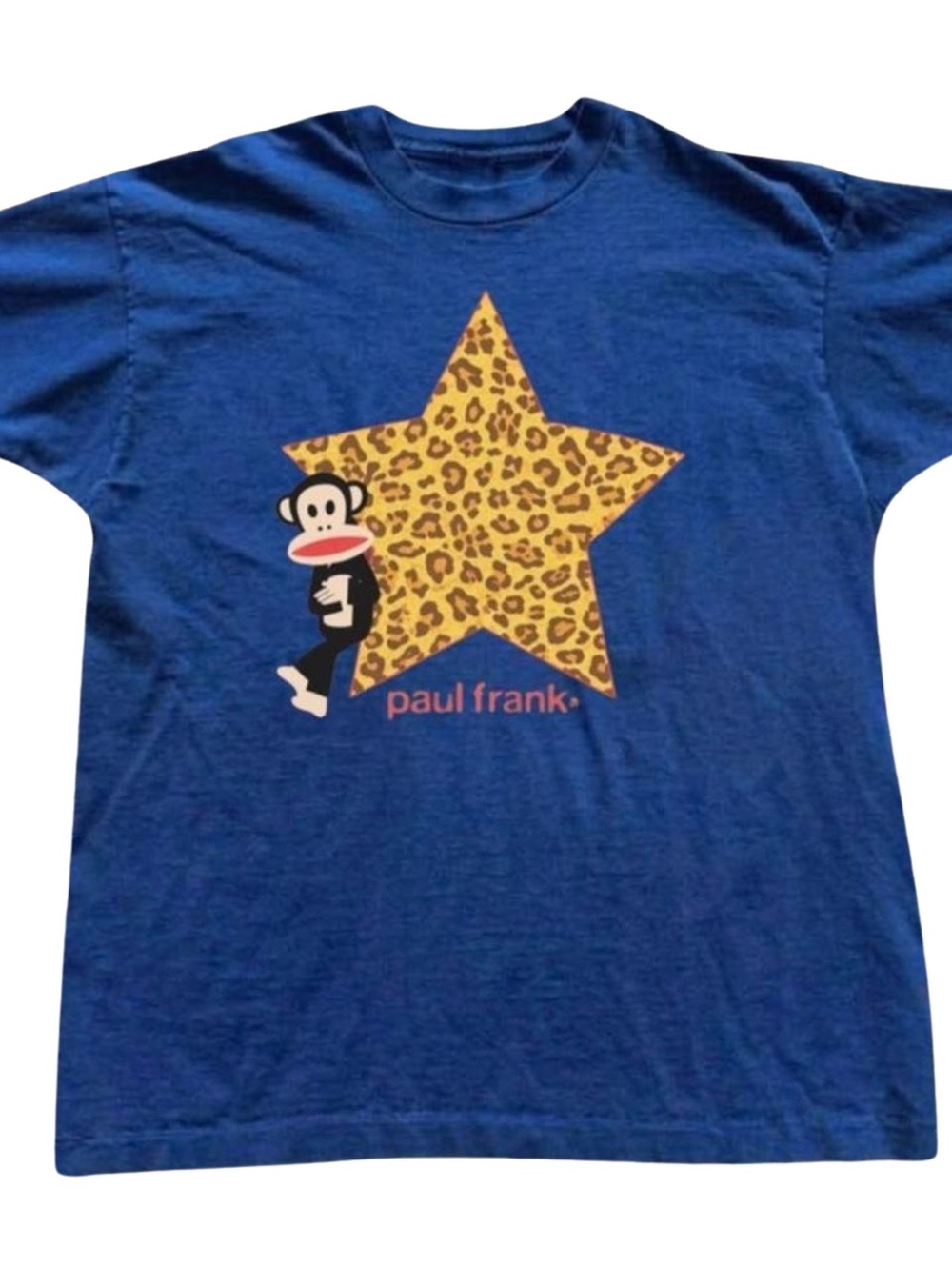 Gildan Blue Paul Frank Graphic Tee with Leopard Star